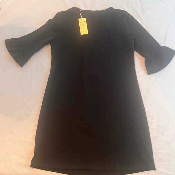 Aryeh Black A-line Scoop Neck Dress - Medium - Picture 4 of 10
